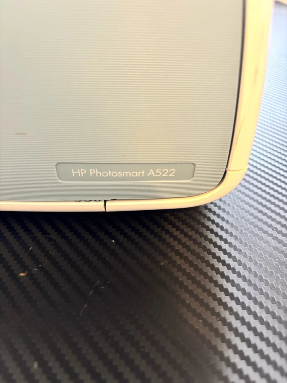 HP Photosmart A522 Portable Photo Printer in Light Blue and White